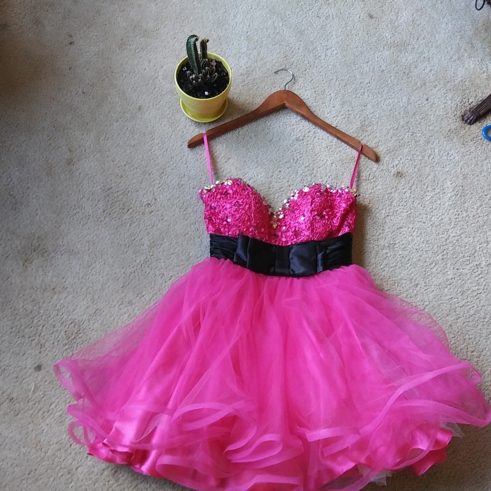 Hot Pink Homecoming Dress